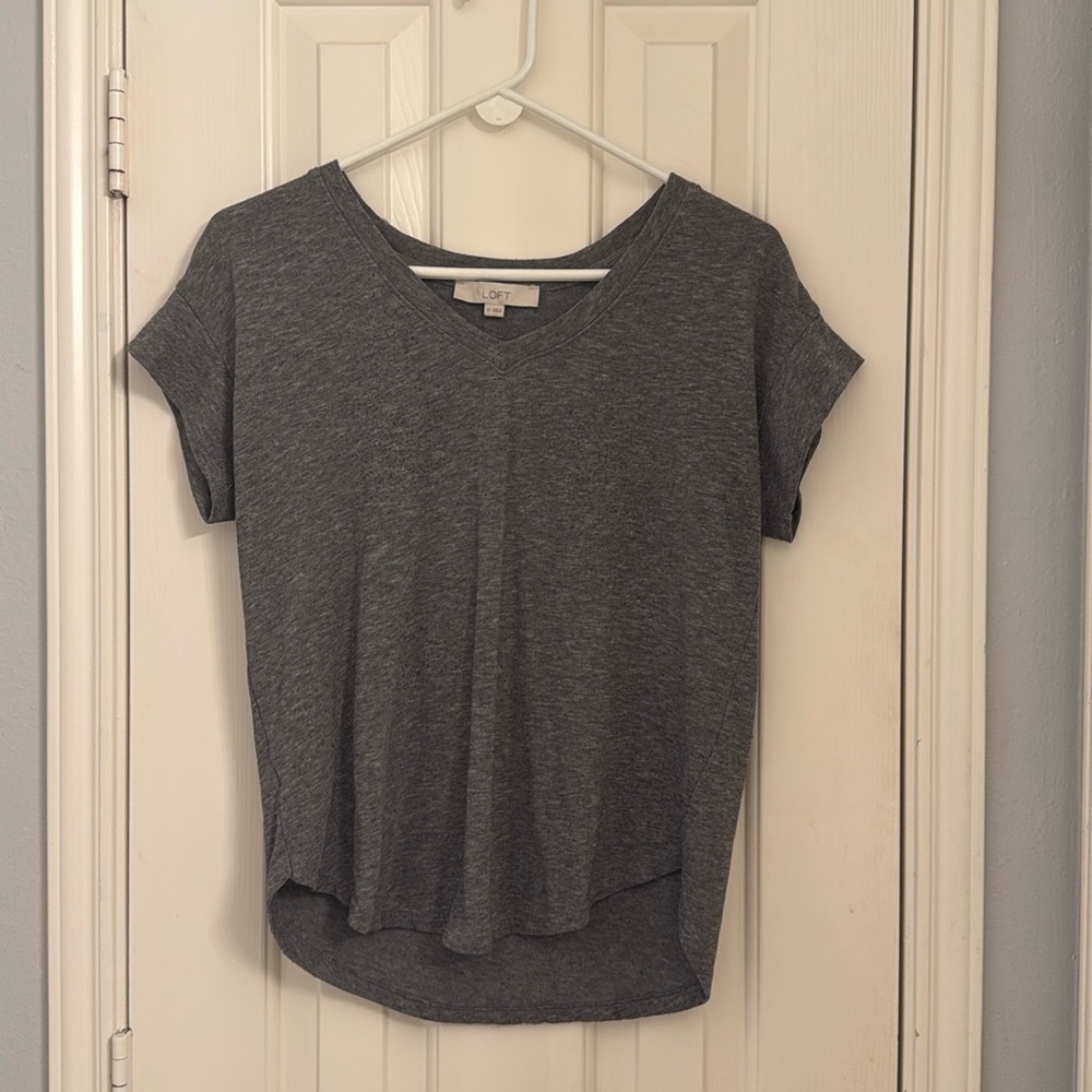 LOFT Heather V-Neck Tee